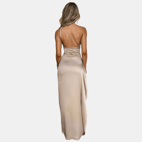 Dresses-One shoulder dress