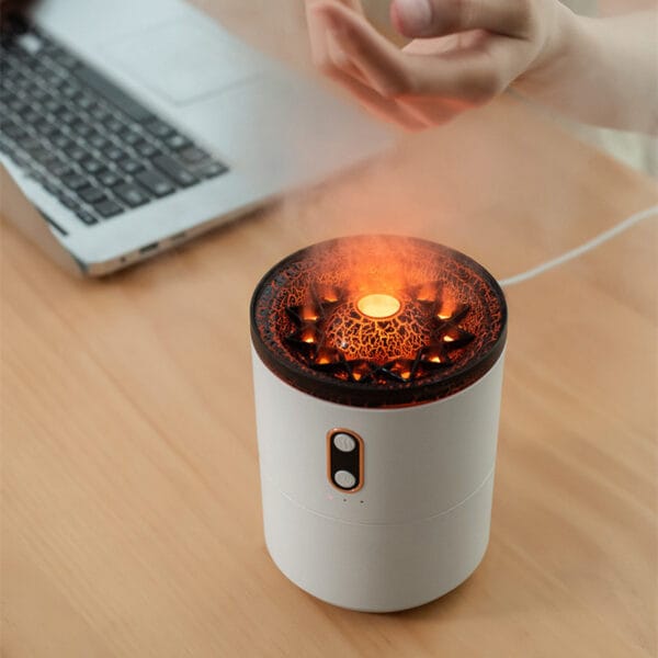 Volcanic flame diffuser